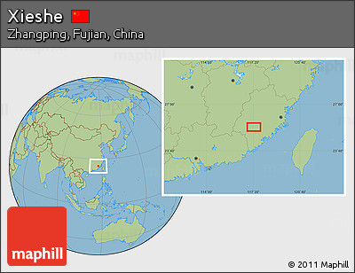 Savanna Style Location Map of Xieshe