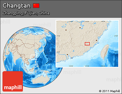 Shaded Relief Location Map of Changtan