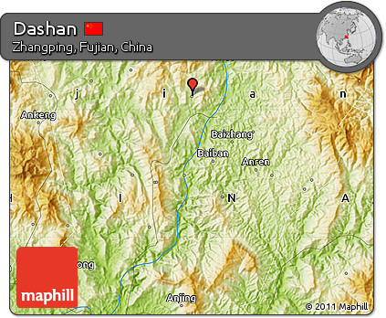 Physical Map of Dashan