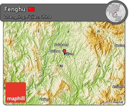 Physical Map of Fenghu