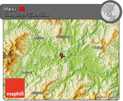 Physical Map of Hexi