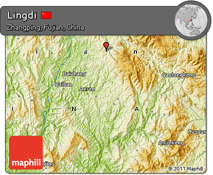 Physical Map of Lingdi