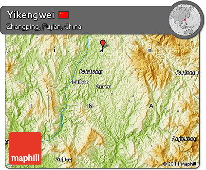 Physical Map of Yikengwei
