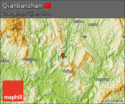 Physical Map of Qianbanzhan