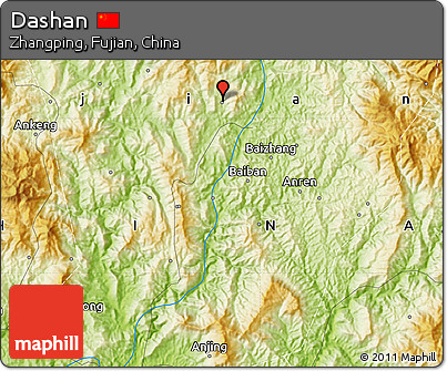 Physical Map of Dashan