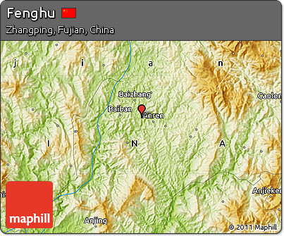 Physical Map of Fenghu