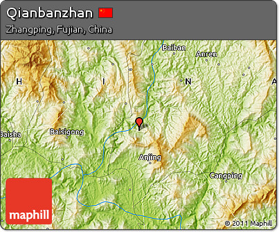 Physical Map of Qianbanzhan