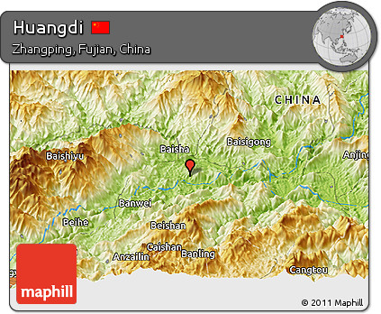 Physical Panoramic Map of Huangdi