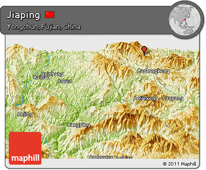 Physical Panoramic Map of Jiaping
