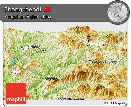 Physical Panoramic Map of Shangchendi