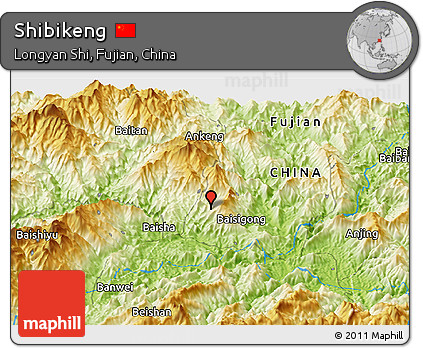 Physical Panoramic Map of Shibikeng