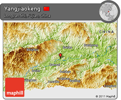 Physical Panoramic Map of Yangjiaokeng