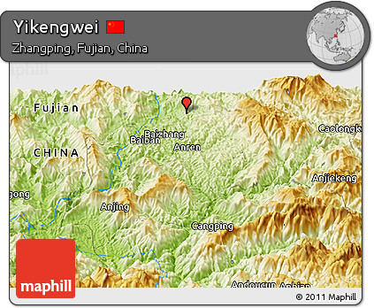 Physical Panoramic Map of Yikengwei