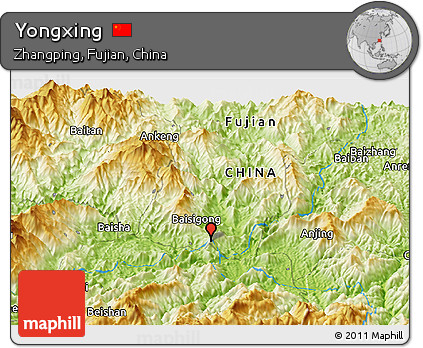 Physical Panoramic Map of Yongxing
