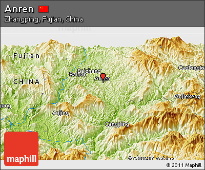 Physical Panoramic Map of Anren