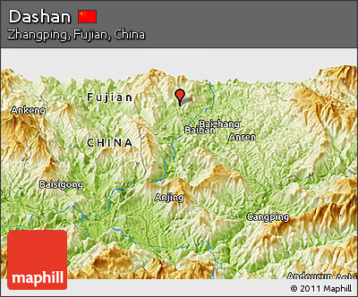 Physical Panoramic Map of Dashan