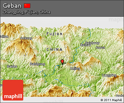 Physical Panoramic Map of Geban