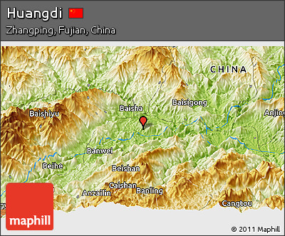 Physical Panoramic Map of Huangdi