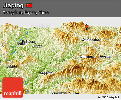 Physical Panoramic Map of Jiaping