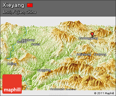 Physical Panoramic Map of Xieyang
