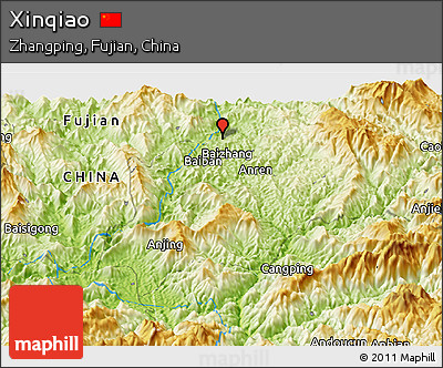 Physical Panoramic Map of Xinqiao