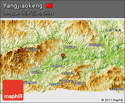 Physical Panoramic Map of Yangjiaokeng