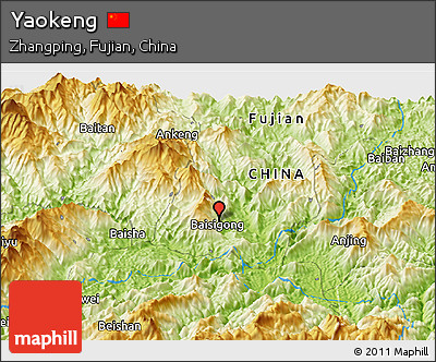 Physical Panoramic Map of Yaokeng