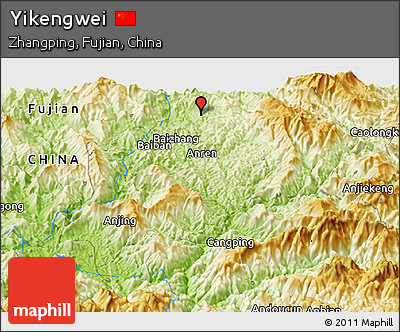 Physical Panoramic Map of Yikengwei