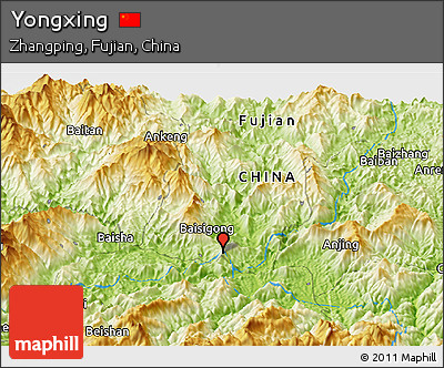 Physical Panoramic Map of Yongxing