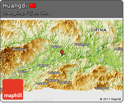 Physical Panoramic Map of Huangdi