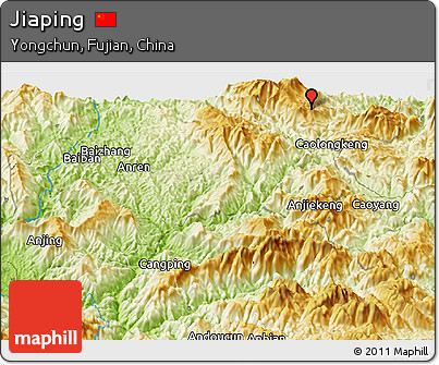 Physical Panoramic Map of Jiaping