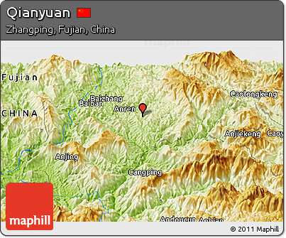 Physical Panoramic Map of Qianyuan