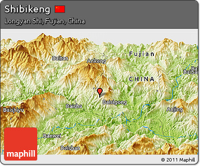 Physical Panoramic Map of Shibikeng