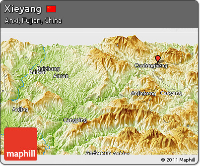 Physical Panoramic Map of Xieyang
