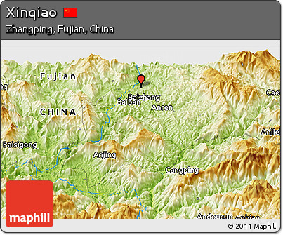 Physical Panoramic Map of Xinqiao