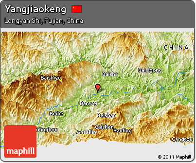 Physical Panoramic Map of Yangjiaokeng
