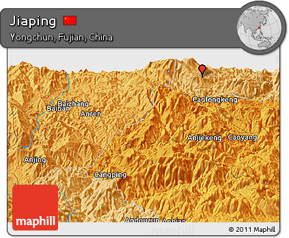 Political Panoramic Map of Jiaping