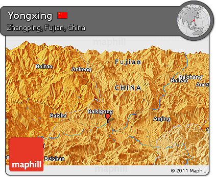 Political Panoramic Map of Yongxing