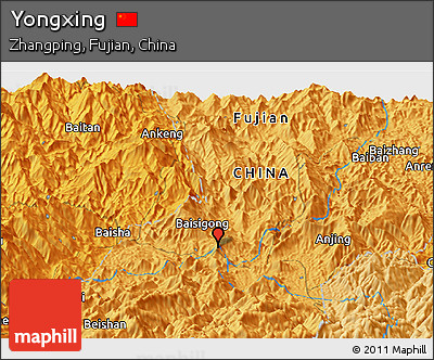 Political Panoramic Map of Yongxing