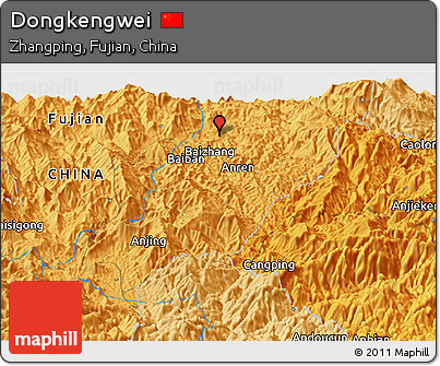Political Panoramic Map of Dongkengwei