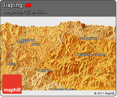 Political Panoramic Map of Jiaping