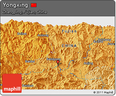 Political Panoramic Map of Yongxing