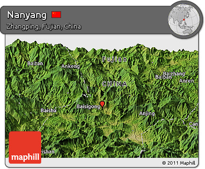 Satellite Panoramic Map of Nanyang