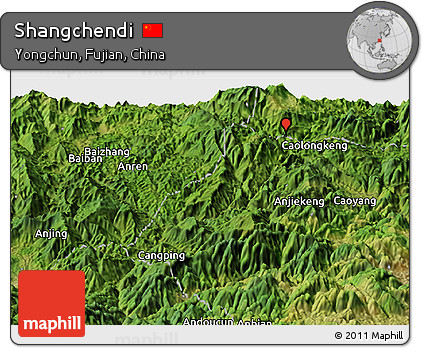 Satellite Panoramic Map of Shangchendi