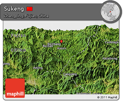 Satellite Panoramic Map of Sukeng