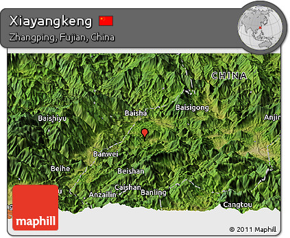 Satellite Panoramic Map of Xiayangkeng