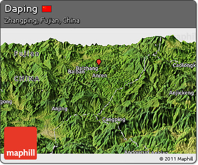 Satellite Panoramic Map of Daping