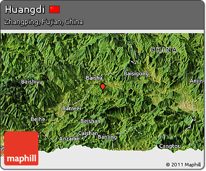Satellite Panoramic Map of Huangdi