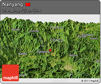Satellite Panoramic Map of Nanyang