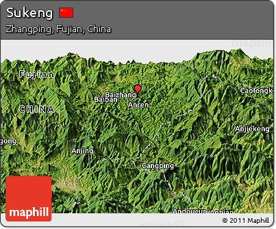 Satellite Panoramic Map of Sukeng